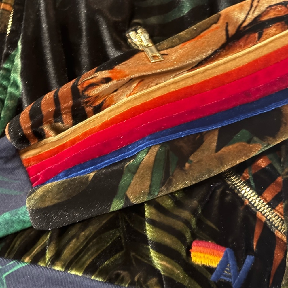 Aviator Nation Green Velvet Tiger-Print Jogger Set - Picture 10 of 15